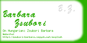 barbara zsubori business card